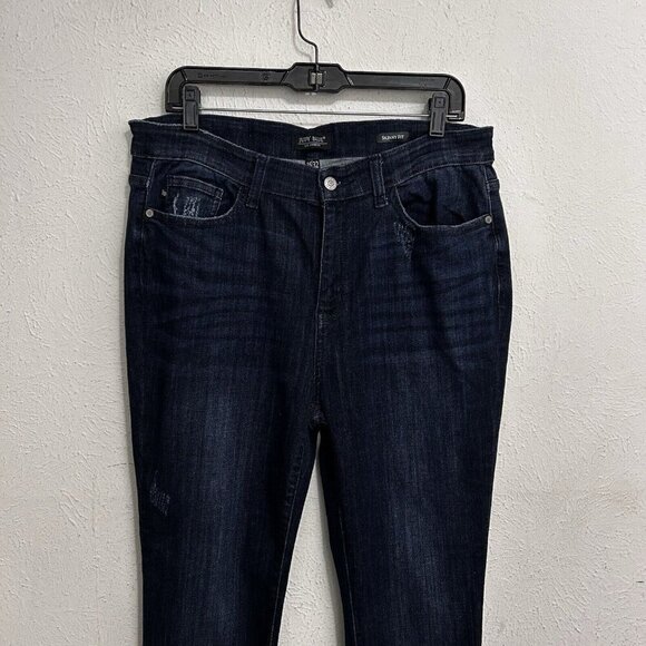 Judy Blue Women’s Basic Babe Roll Cuffed Skinny Jeans Size 15/ 32 JB82340dk - Picture 2 of 12